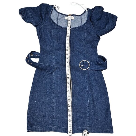 Love83 Jeans Short Sleeve,‎ Front Zip Denim Dress Size Small (Rn #119220) - Picture 10 of 10